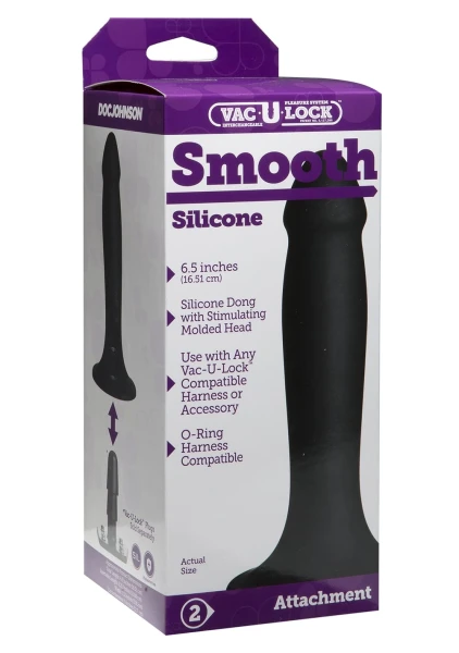 Vac-U-Lock™ - Smooth Silicone - Black