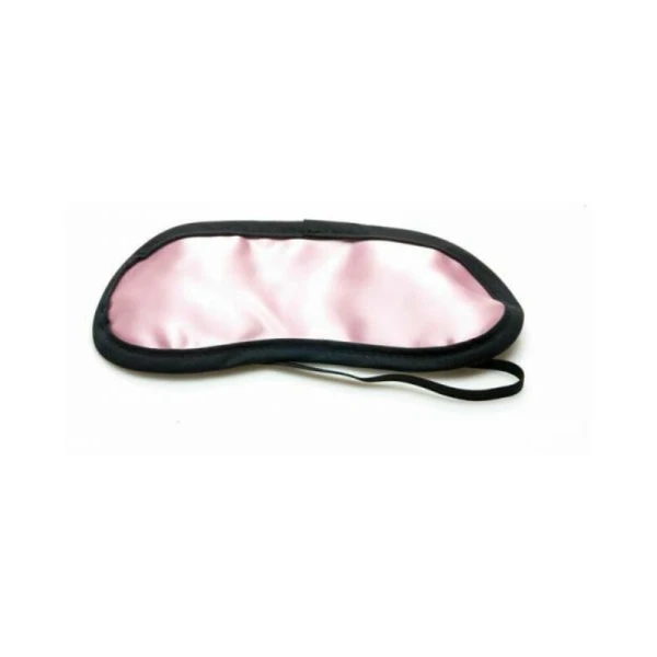 Sexy Costumes: Sex Kitten Satin Eye Mask Pink With Black Trim
