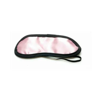 Sexy Costumes Sex Kitten Satin Eye Mask Pink With Black Trim