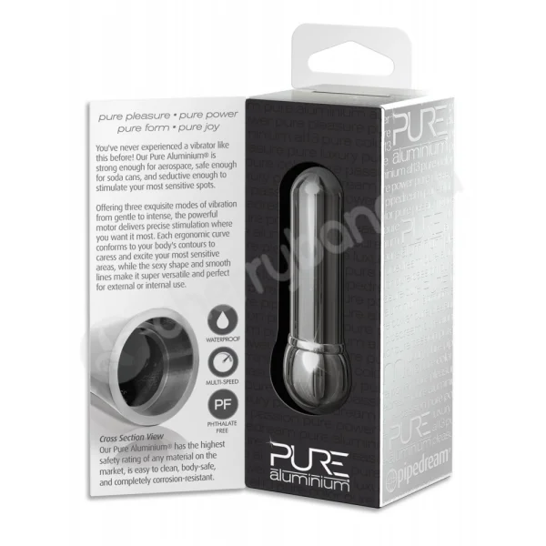 Pure Aluminium Small Silver Bullet Vibrator