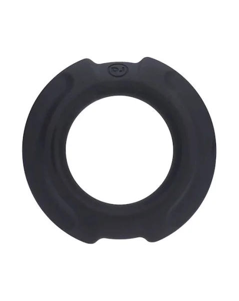 Optimale Flexisteel Silicone Metal Core Cock Ring - Black - 35mm