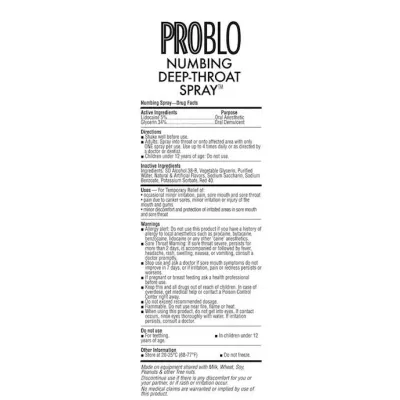 Problo Numbing Spray Mint Mint 1 Oz