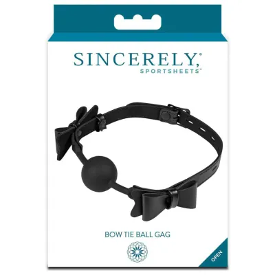 Bow Tie Ball Gag Black