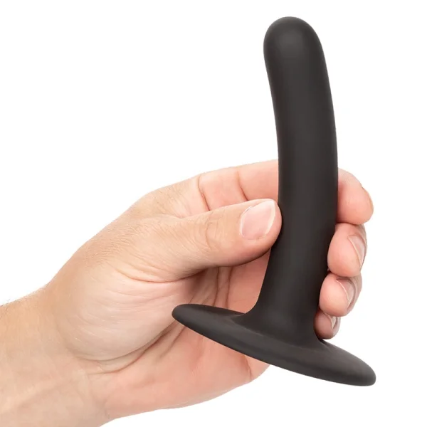 Boundless 4.5" Slim Silicone Suction Cup Dildo By CalExotics - Black