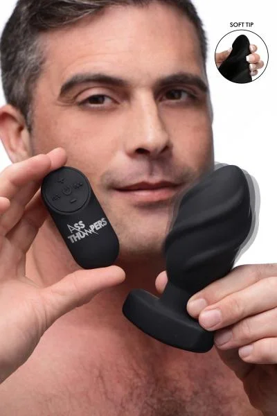 The Driller 10x Swirled Silicone Remote Control Vibrating Butt Plug — image 6 of 8