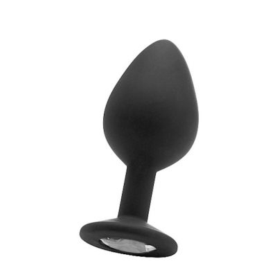 Large Diamond Butt Plug Black 3 1 Inch