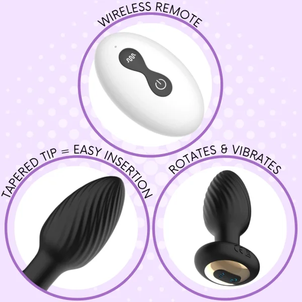 Wireless Rotating & Rim Job Anal Plug