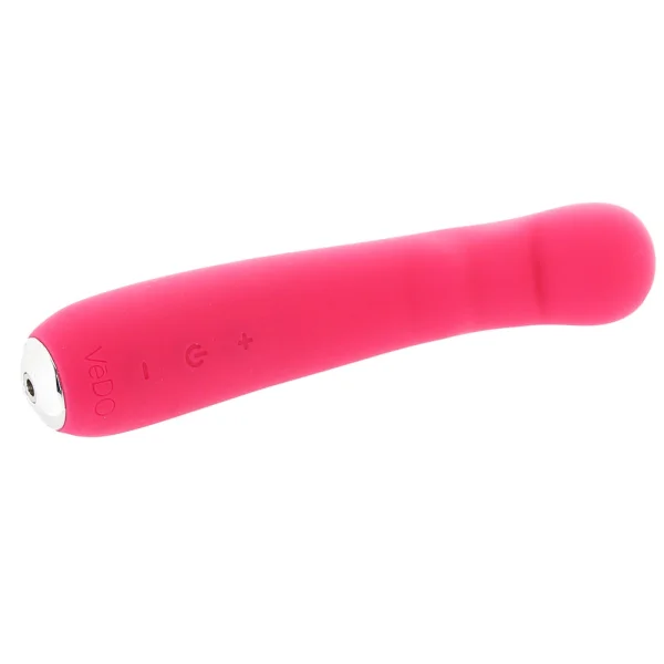 Midori Rechargeable Waterproof Silicone G-Spot Vibrator by VeDO - Foxy Pink