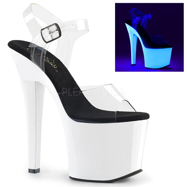 7 inches Heel, 3 1/4 inches PF UV Reactive Ankle Strap Sandal — image 5 of 8