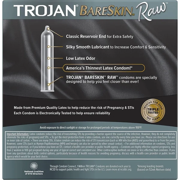 Trojan Bareskin Raw Ultra-Thin Condoms