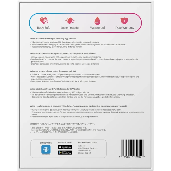 Lovense Vulse Thrusting & Vibrating Love Egg