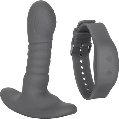 Eclipse Silicone Thrusting Rotator Anal Probe With Wristband Remote By CalExotics