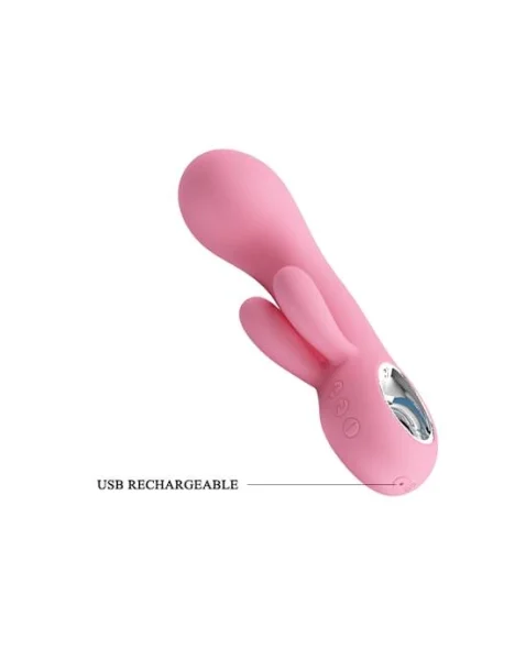 Chris Dual Ears Rabbit Vibe - Pink - 6 Inch
