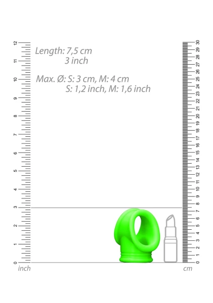 Ouch! Glow In The Dark Cock Ring and Ball Strap