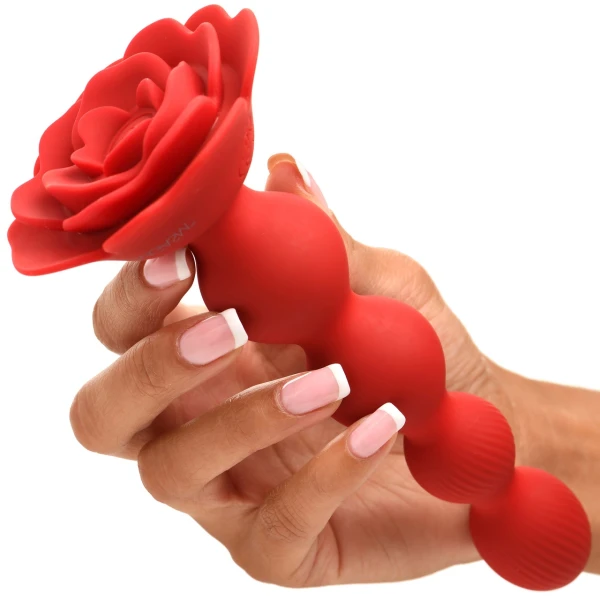 Bloomgasm Rose Twirl Vibrating & Rotating Anal Beads