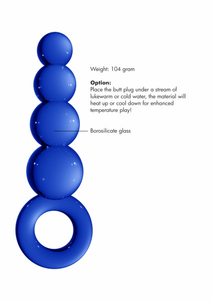 Tickler - Blue - High Quality Glass Dildos