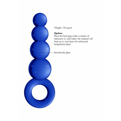 Tickler Blue High Quality Glass Dildos