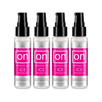 Sensuva Pack Of 4 On Ice Arousal Gel 1 Oz Bottle Plus Vl8tdon Arousal Oil And Gel 8 piece Tester Di