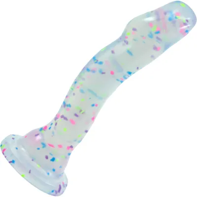 Neo Elite Hanky Panky Glow In The Dark 7 75 Silicone Suction Cup Dildo by Blush Confetti
