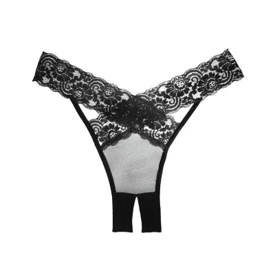 Adore Sheer Lace Desire Panty Black O S
