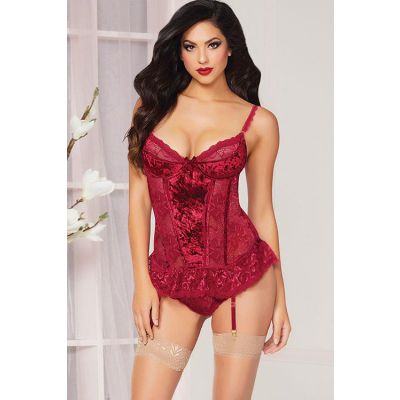 Seven Til Midnight Wine Not Corset with Thong