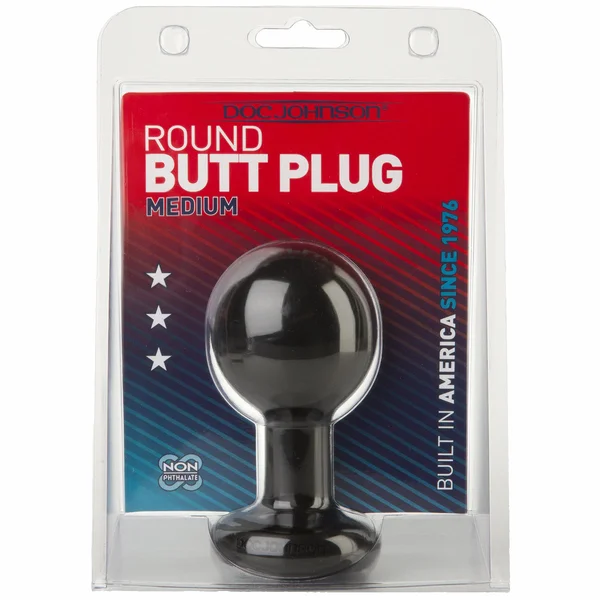 Round Butt Plug Medium Black — image 19 of 19