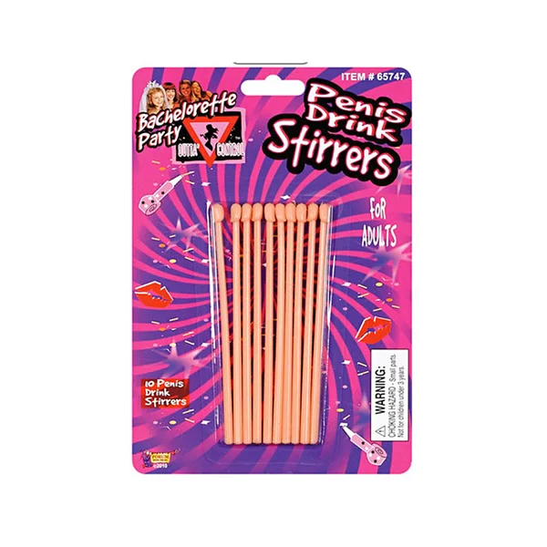 Bachelorette Penis Drink Stirrers (10) — image 3 of 3