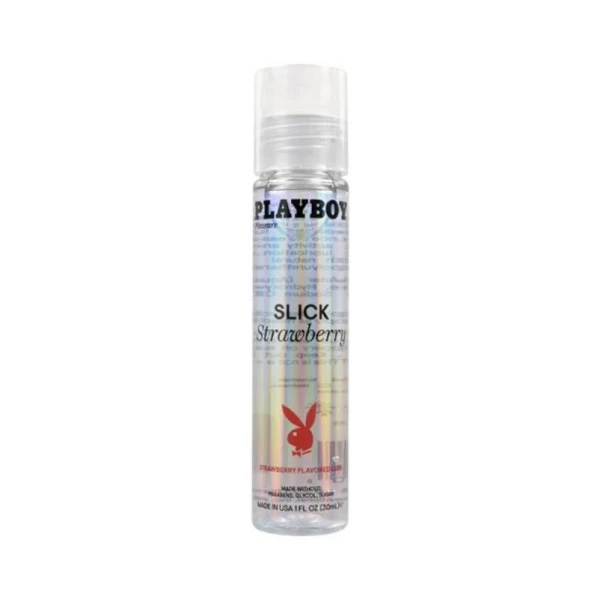 Lubricants: Playboy Slick Flavored Water-based Lubricant Strawberry 1 Oz.