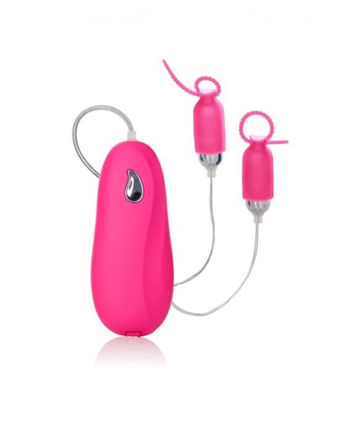 Nipple Play Silicone Vibrating Nipple Pleasurizers - Pink