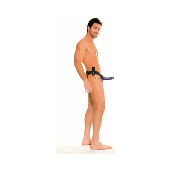Fetish Fantasy For Him Or Her Vibrating Hollow Strap-on Purple — image 8 of 10