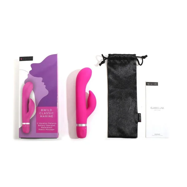 B Swish Bwild Classic Marine Rabbit Vibrator - Cerise