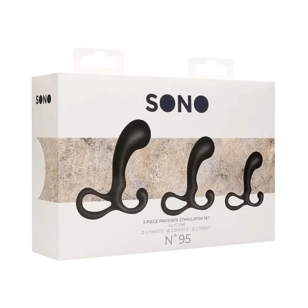 Sono 3-piece Prostate Stimulator Set - Black