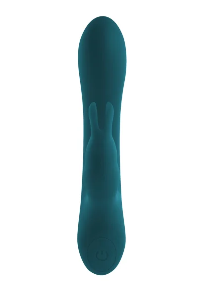 Playboy Pleasure Lil Rabbit Waterproof Rechargeable Silicone Dual Stimulation Vibrator - Teal