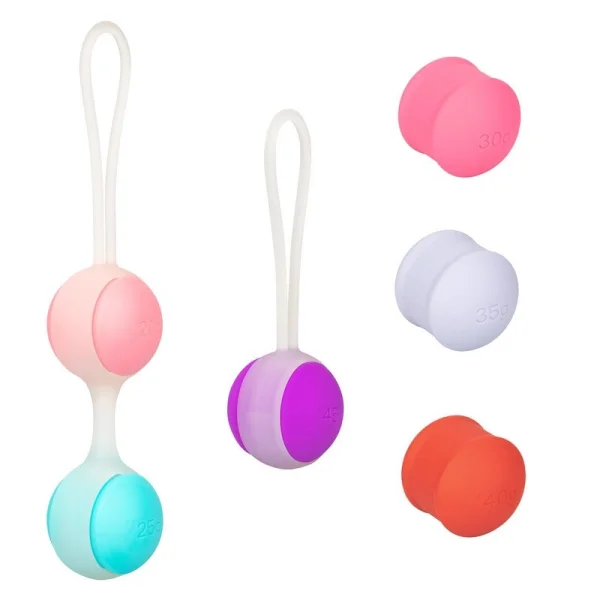 She-ology Interchangeable Weighted Silicone Kegel Set by CalExotics