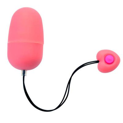 Heart Button Egg Vibe Pink