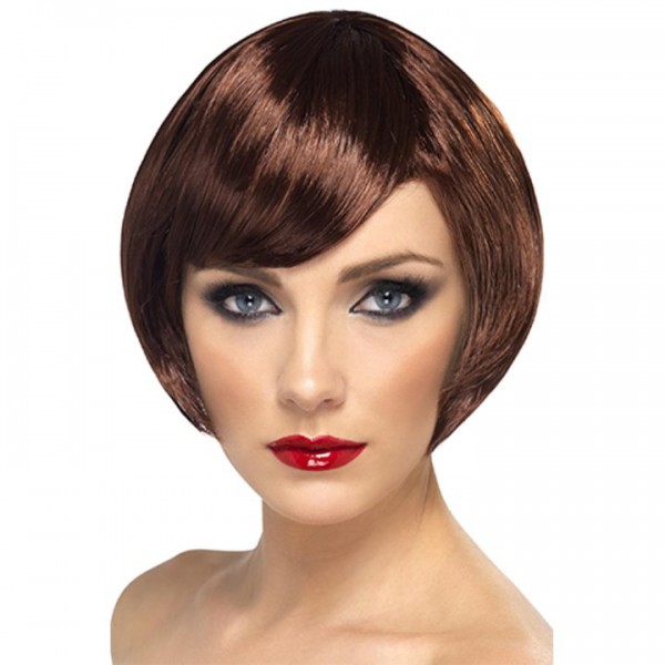 Sultry Brown Bob Side Fringe Wig