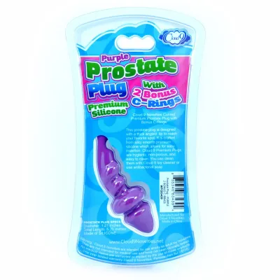Cloud 9 Curved Prostate Plug with Bonus C Rings