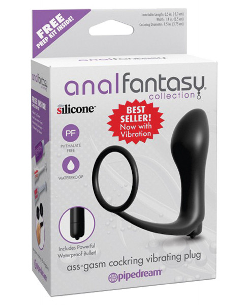 Pipedream Prostate Anal Fantasy Collection Ass Gasm Vibrating Plug w/ C-Ring — image 8 of 12