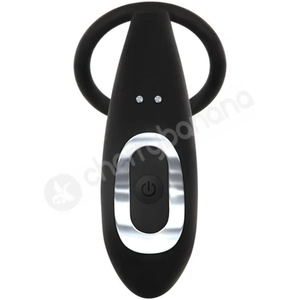 Adam & Eve Adam's Rechargeable Black Vibrating Prostate Pleaser & Cockring