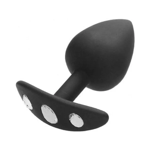 Ouch! Extra Large Diamond Butt Plug With Handle - Black — image 6 of 9