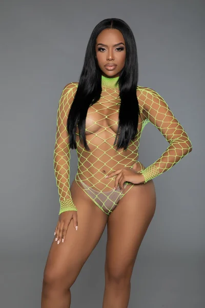 BeWicked Dancing All Night Neon Green Bodystocking — image 4 of 6