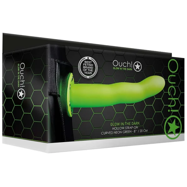 Ouch! Curved 8 Inch Hollow Strap-On