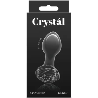 Rose Glass Butt Plug