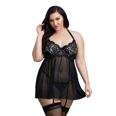Babydoll Thong 1x Black