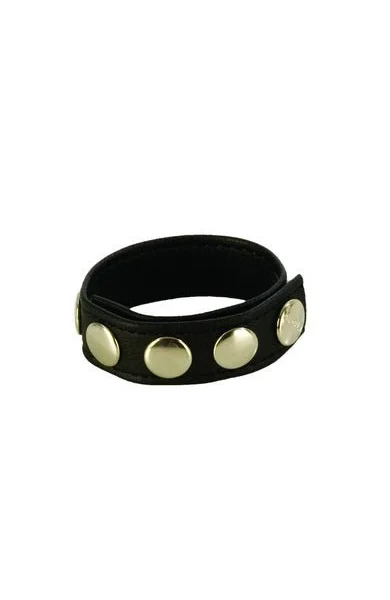Colt Leather Cock Ball Strap 5 Snap Fastener Black