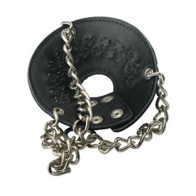 Strict Leather Parachute Ball Stretcher With Spikes Black