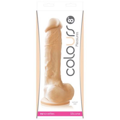 Colours Pleasures 8 In Dildo White 8 Inch