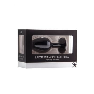 Large Diamond Butt Plug Black Jewel Butt Plug