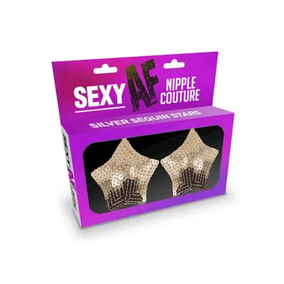 Sexy Af Nipple Pasties Silver Stars