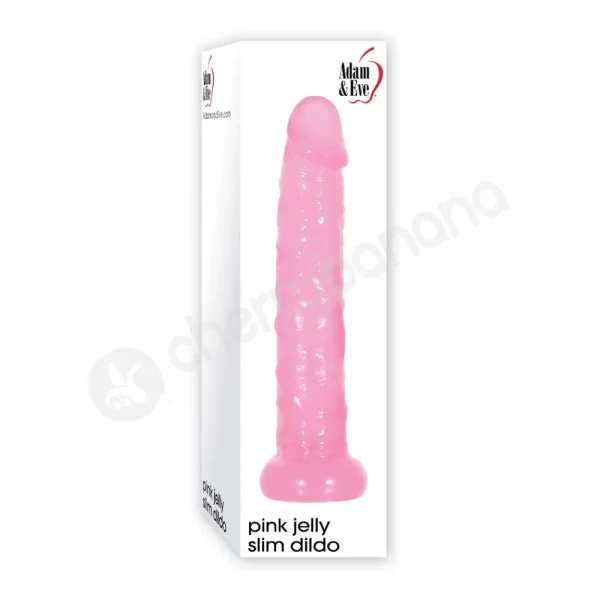 Adam & Eve Pink Jelly Slim Dildo